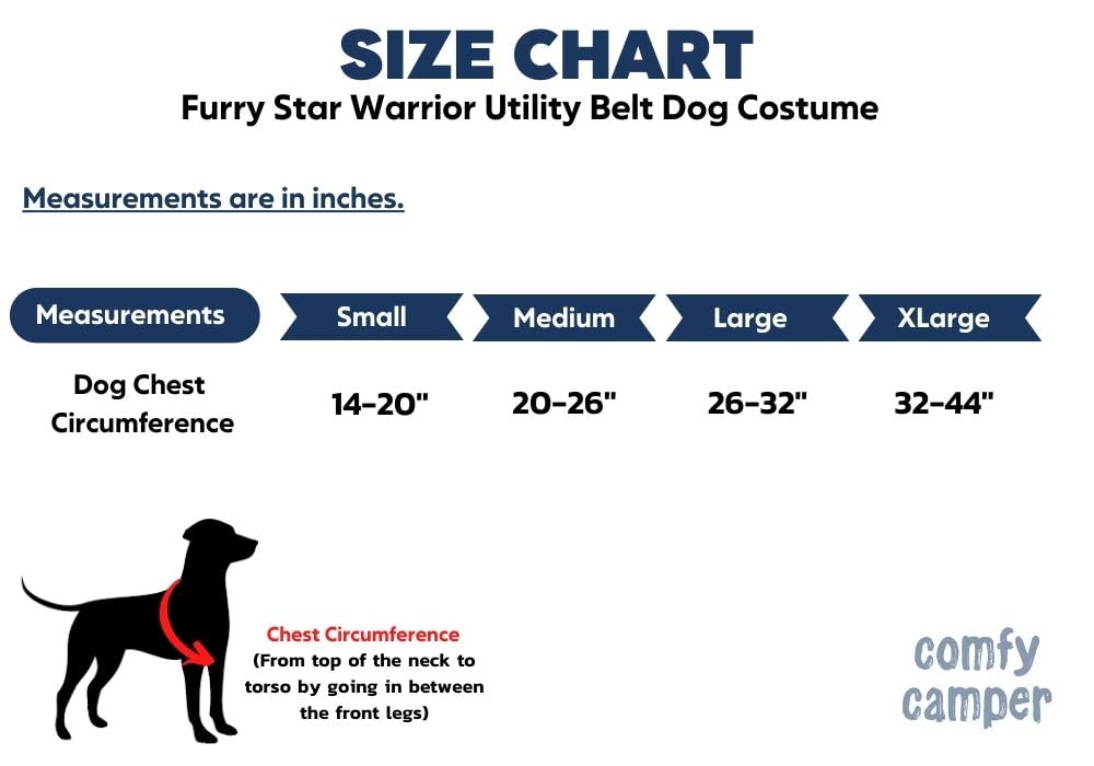 Comfycamper Utility Belt Dog Halloween Costume Adjustable - X Large Medium Small French Lab Cosplay Christmas 2024, Large