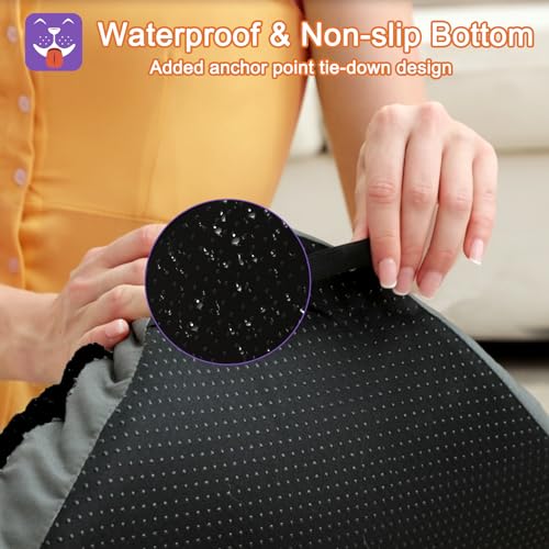 Pocblue Deluxe Washable Dog Bed For Large Dogs Dog Crate Mat 36 Inch Comfy Fluffy Kennel Pad Anti-Slip For Dogs Up To 70 Lbs, 36' X 23', Pink