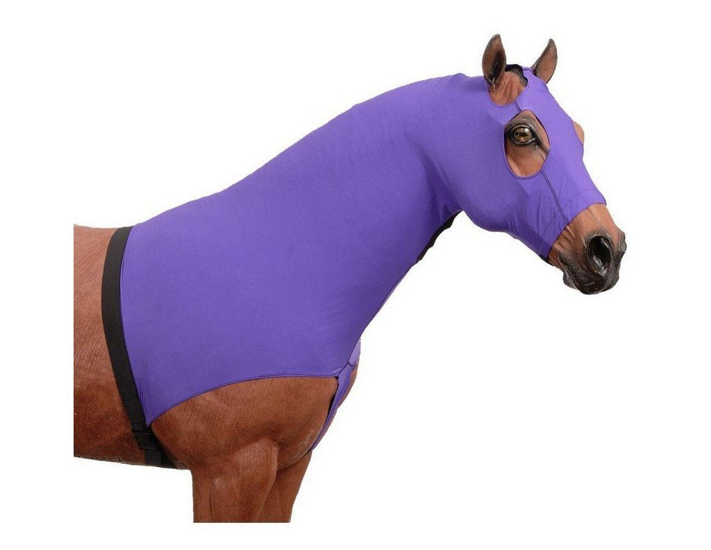 Tough 1 Spandex Mane Stay Hood, Purple, Medium