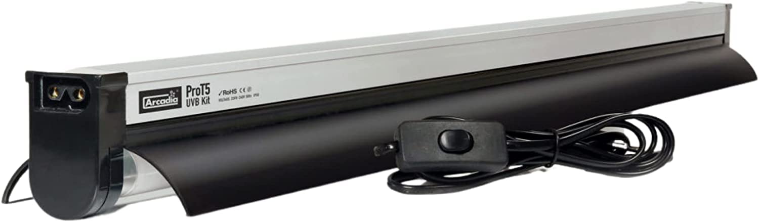 Dbdpet Prot5 Uvb Lighting Kit - Includes T5 Light Fixture & Uvb Bulb (6%, 12%, 14%) - Includes Attached Pro-Tip Guide (36' (34' T5 Bulb), 6% Uvb Output (Tropical))