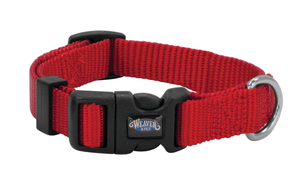 Nylon Prism Snap-N-Go Collar By Weaver Leather, Red, 1 X 17-25/Large