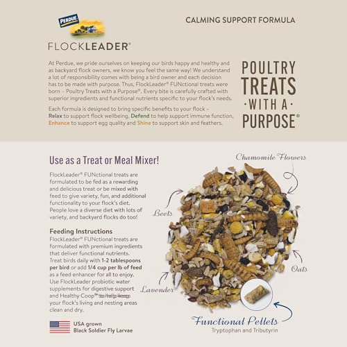 FLOCKLEADER Relax, Functional Poultry Treats for Calming Support, 3.5 lb