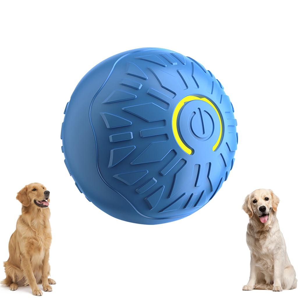 Qpets 2 Inch Dog Ball, Rubber Chew Toy with LED Light for Small Dogs & Puppies, USBRechargeable Anxiety Relief, Indoor/Outdoor 