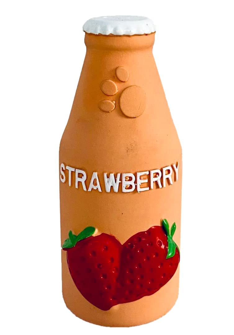 Kspups Puppies Cute Fruit I Bottle Interactive Toy | AntiBite LetexRubber I Squeaky Sound Chew Toy | Fruit Smell Bottle Toy Fo