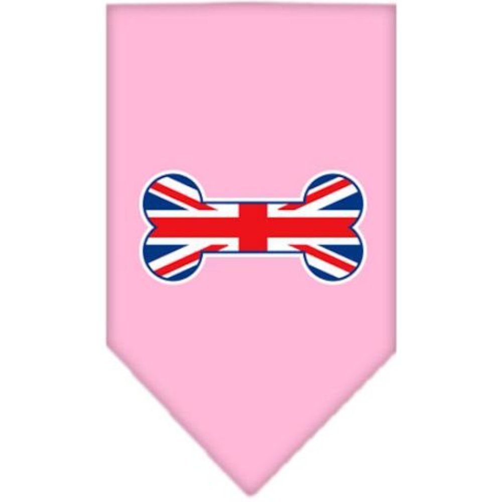 Mirage Pet Products Bone Flag UK Screen Print Bandana for Pets, Small, Light Pink
