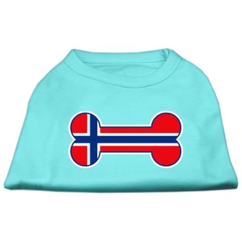 Mirage Pet Products 20-Inch Bone Shaped Norway Flag Screen Print Shirts for Pets, 3X-Large, Aqua