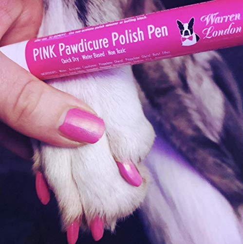 Warren London Pawdicure Dog Nail Polish Pens | Quick Dry, Low Odor, Non-Toxic Dog Accessories | Ideal For Dog Birthday, Dog Costume | Made In Usa | 13 Colors | Pink Purp Red