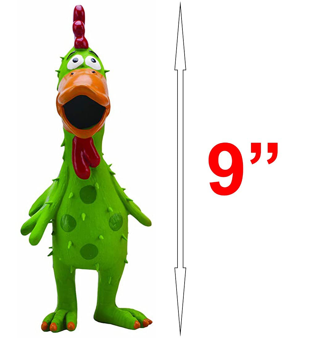 Multipet Latex Grunting Toy Bundle Chicken Assorted Color (Pack of 2)