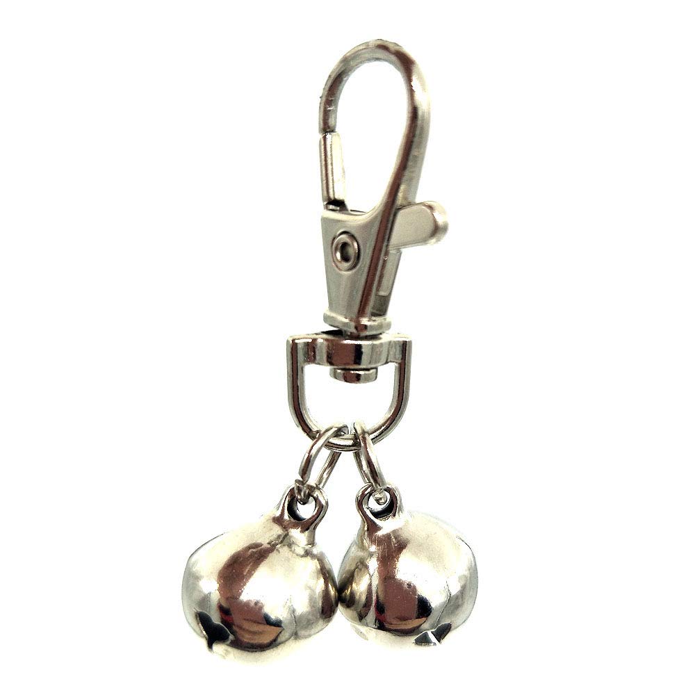 DIY Pet Bells 304 Stainless Steel Dog Bells 4 pcs Gold and Silver Bell Training Charm Pendants Jewelry for Pet Dog Cat Necklace