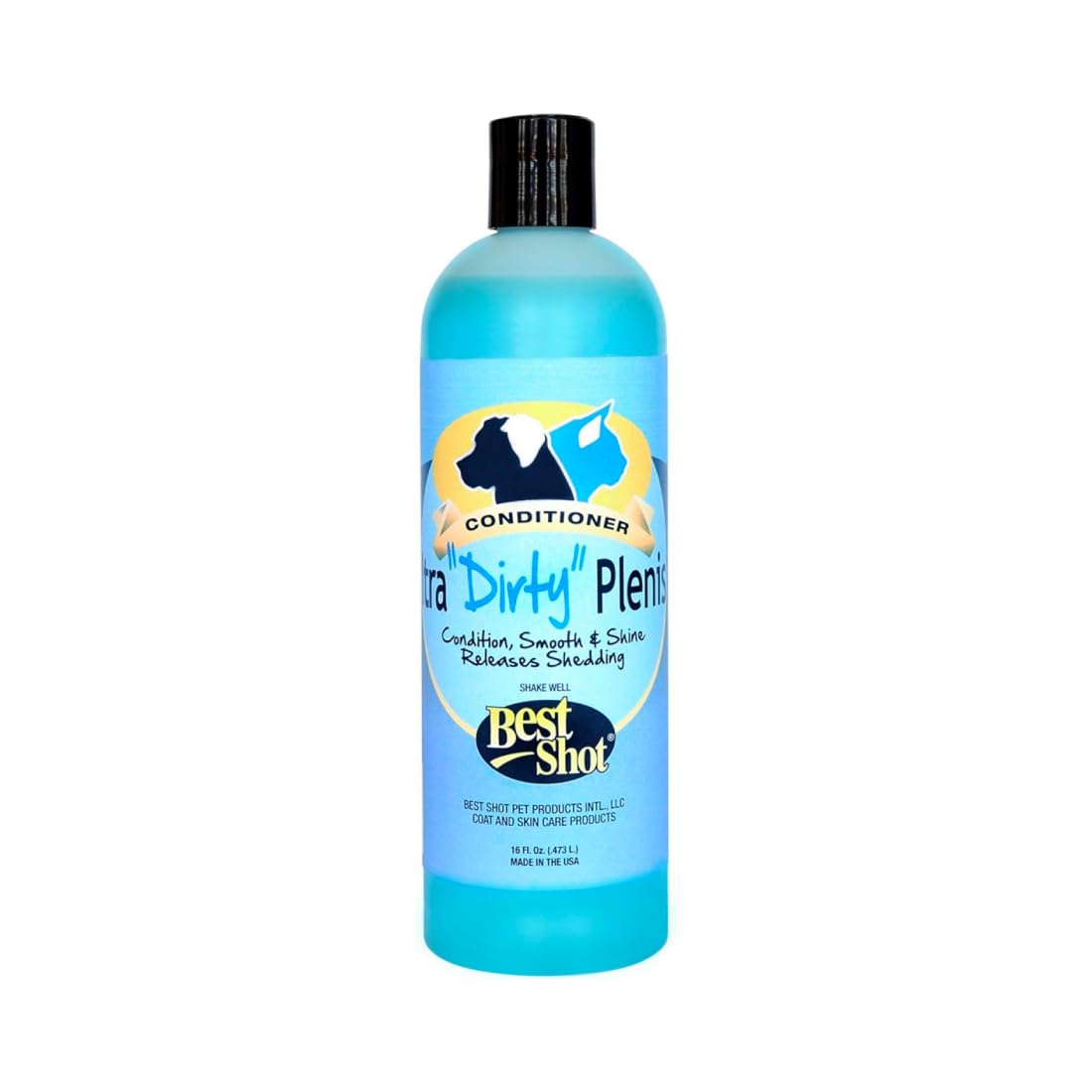 Best Shot Ultra Dirty Plenish Conditioner, Ideal Pet Grooming Conditioner, Protein-Enriched Moisturizing Conditioner For Any Dog, Cat, Or Horse, Agree Fragrance, 16 Oz.