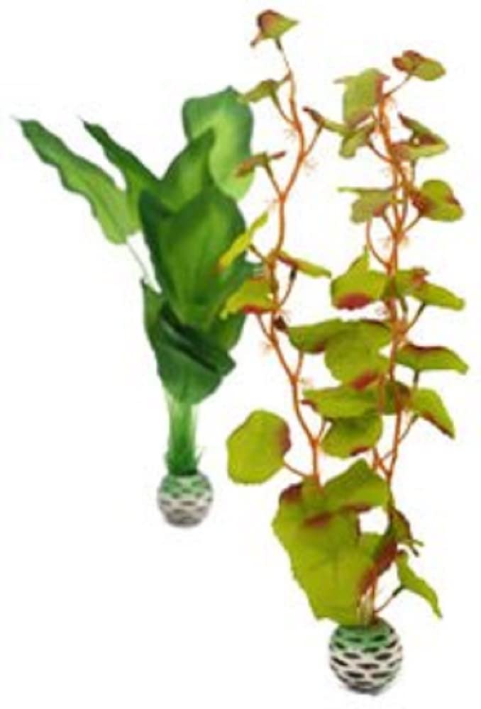Biorb Medium Green Silk Plant Set, Colorful And Durable Aquarium Decorations