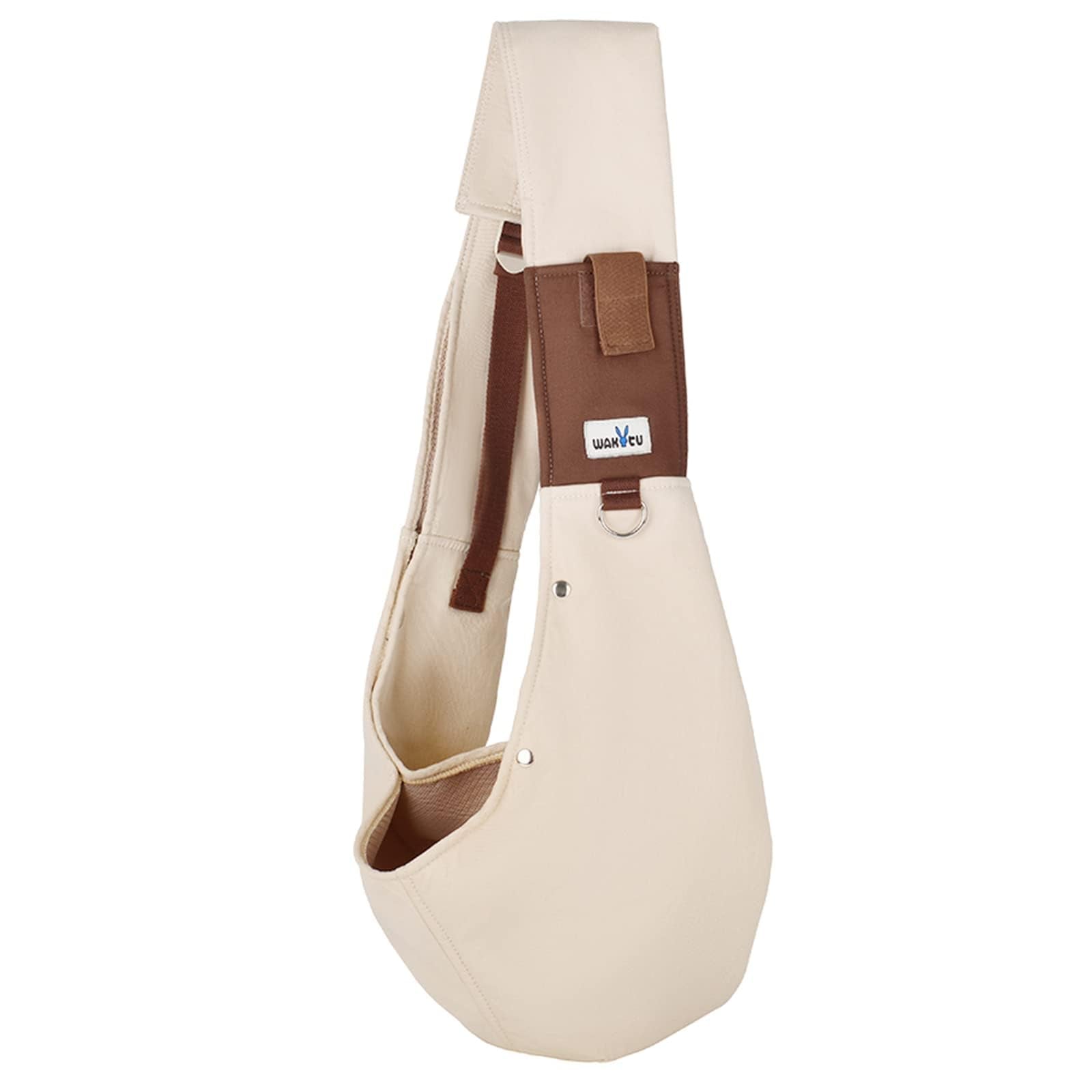 Wakytu Dog Sling Carrier For Small Dogs - Front Dog Carrier With Adjustable Strap - Hands Free Pet Papoose Bag For Chest - Suita