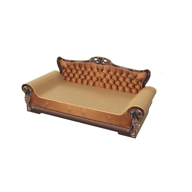 Coozment Sofa-Shaped Cat Scratching Couch & Lounge Bed - Thick Cardboard Cat Scratcher Pad (27.6'' L X 12.4'' W X 11.8'' H)