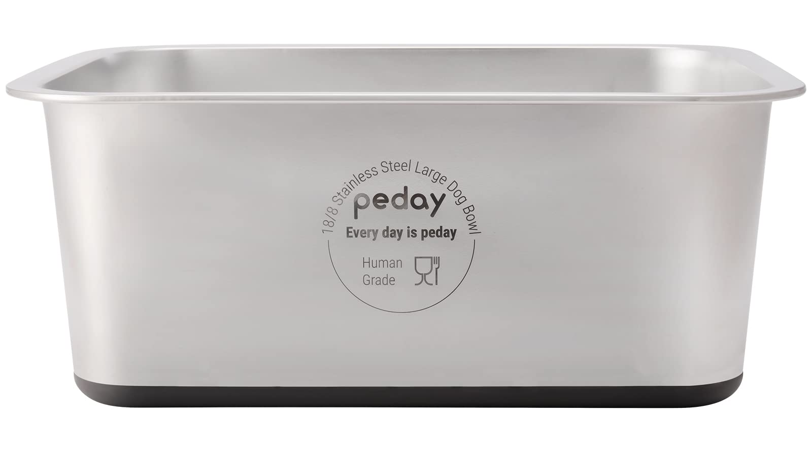 PEDAY 2.64 Gallon Dog Water Bowl with Nonslip Bottom, Human Grade, 18/8 Stainless Steel