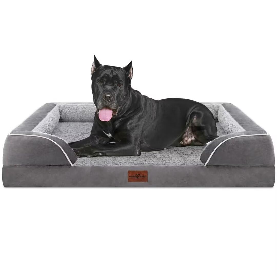 Comfort Expression Xxl Orthopedic Dog Bed For Extra Large Dogs, Waterproof Orthopedic Foam Dog Beds, Washable Dogs Sofa Beds Wit