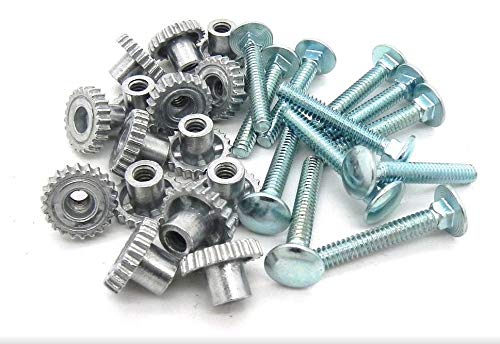 Pet Carrier Dog Kennel Metal Fasteners Nuts Bolts Replacements (1-1/4' Medium Bolts, 20 Pack)