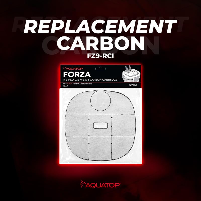 Aquatop FZ9-RCI Replacement Carbon Cartridges for FZ9 Canister Filters - Aquarium Filter Refills for Crystal Clear Water - FZ9 UV