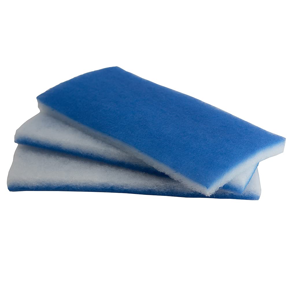Intank Worlds Best Premium 2 Inch Thick Aquarium Pond Filter Floss | Value Pack (3 Large Pads) 600 Sqin | Double Bonded Poly Filter Pads | Easy Cut To Fit | Clean Clear Water
