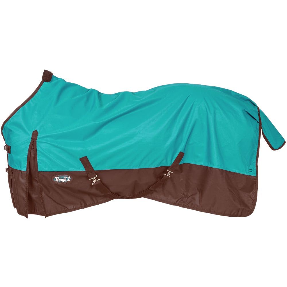 Tough 1 600 Denier Waterproof Horse Sheet, Turquoise/Brown, 84-Inch