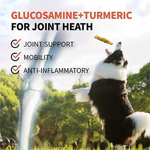 LuvChew Chicken Wrapped Dog Bone Treat Sticks with Glucosamine & Turmeric, Easy to Digest, Non-Rawhide Soft Chicken Cheese Dog C
