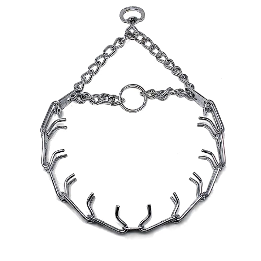 Herm Sprenger Prong Dog Training Collar Ultra-Plus Chrome Plated Steel Pet Pinch Collar No-Pull Collar For Dogs Anti Pull Training Collar Made In Germany 3.2Mm X 23In Medium