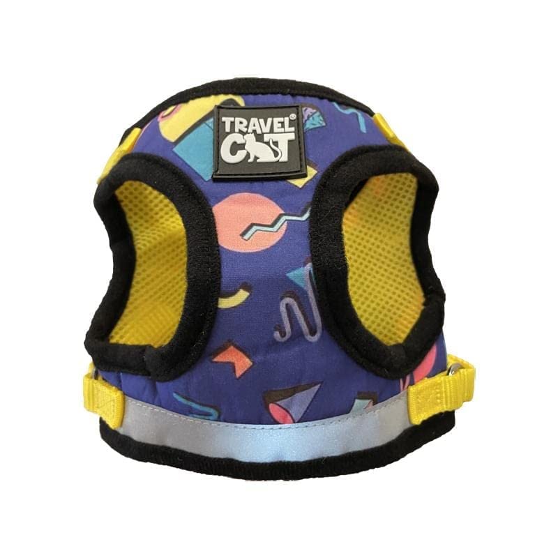 Travel Cat & Stray Cat Harness And Leash Set - Adjustable Fit Mesh Cat Harness And Reflective Strap - Comfort Escape Proof Harness For Cats, Kitten For Outdoor Walking, Hiking (Small, 90S Cat)