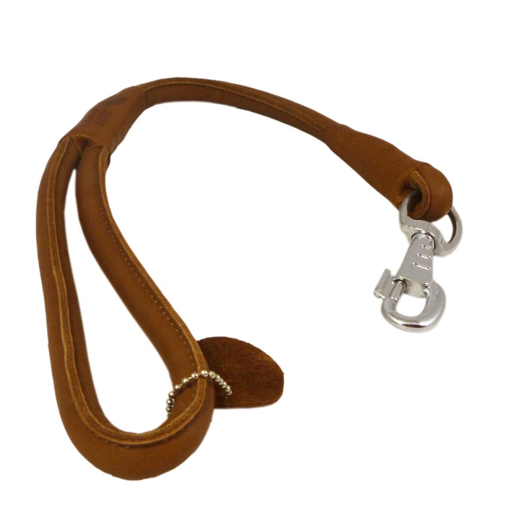 Brown Round Genuine Rolled Leather Dog Short Leash 20' Long 5/8' Wide Lead For Large Breeds