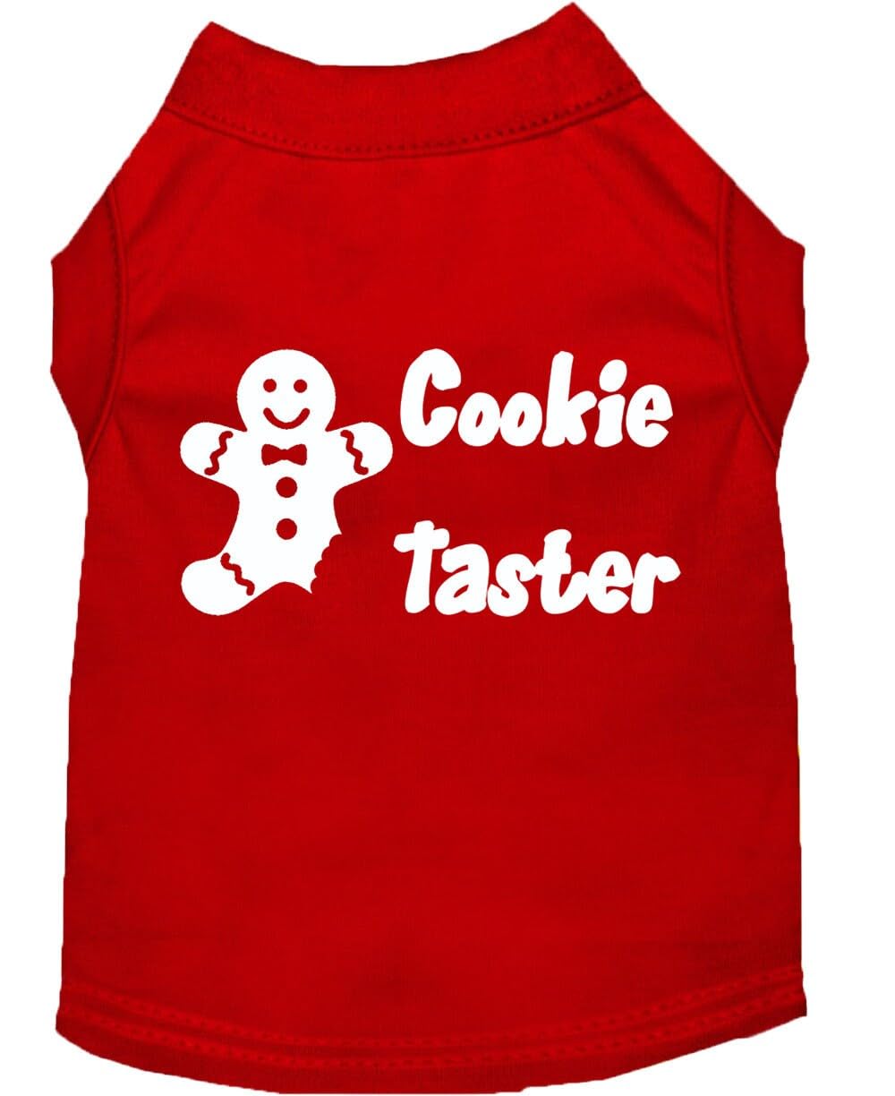 Mirage Pet Products 16-Inch Cookie Taster Screen Print Shirts for Pets, X-Large, Red