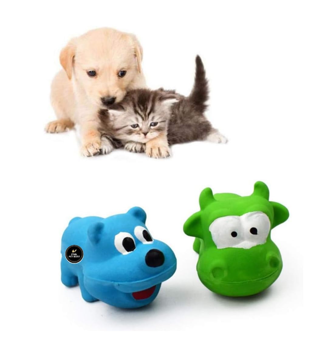 Dog Trust Rubber Dogs Shaped Indestructible Dog Toys For Boredom Puppy Chew Toys Teething Toys For Small Medium Large Dogs (Mult
