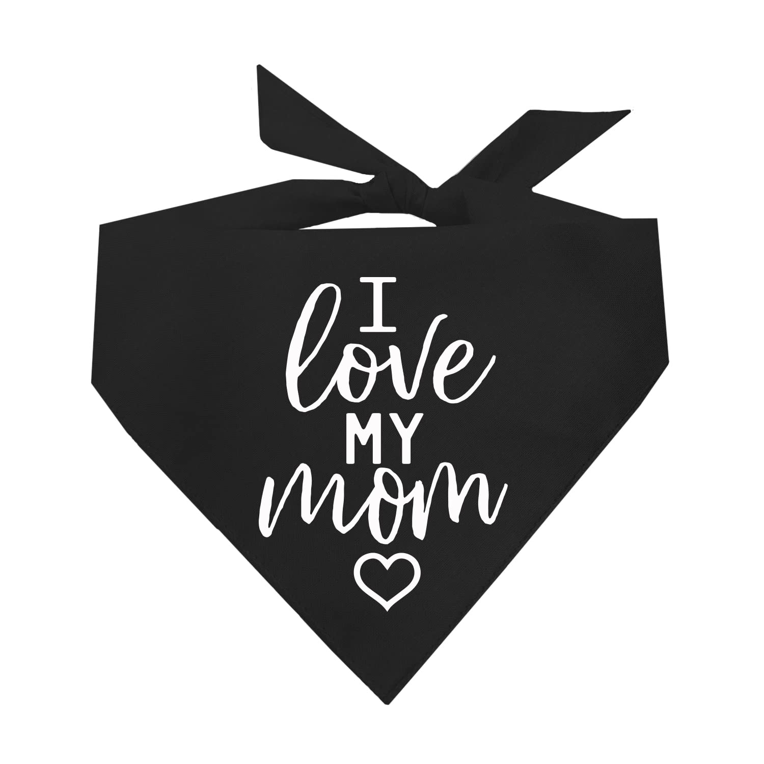 I Love My Mom Valentine'S Day, Mother'S Day Dog Bandana (Black, Os 177)