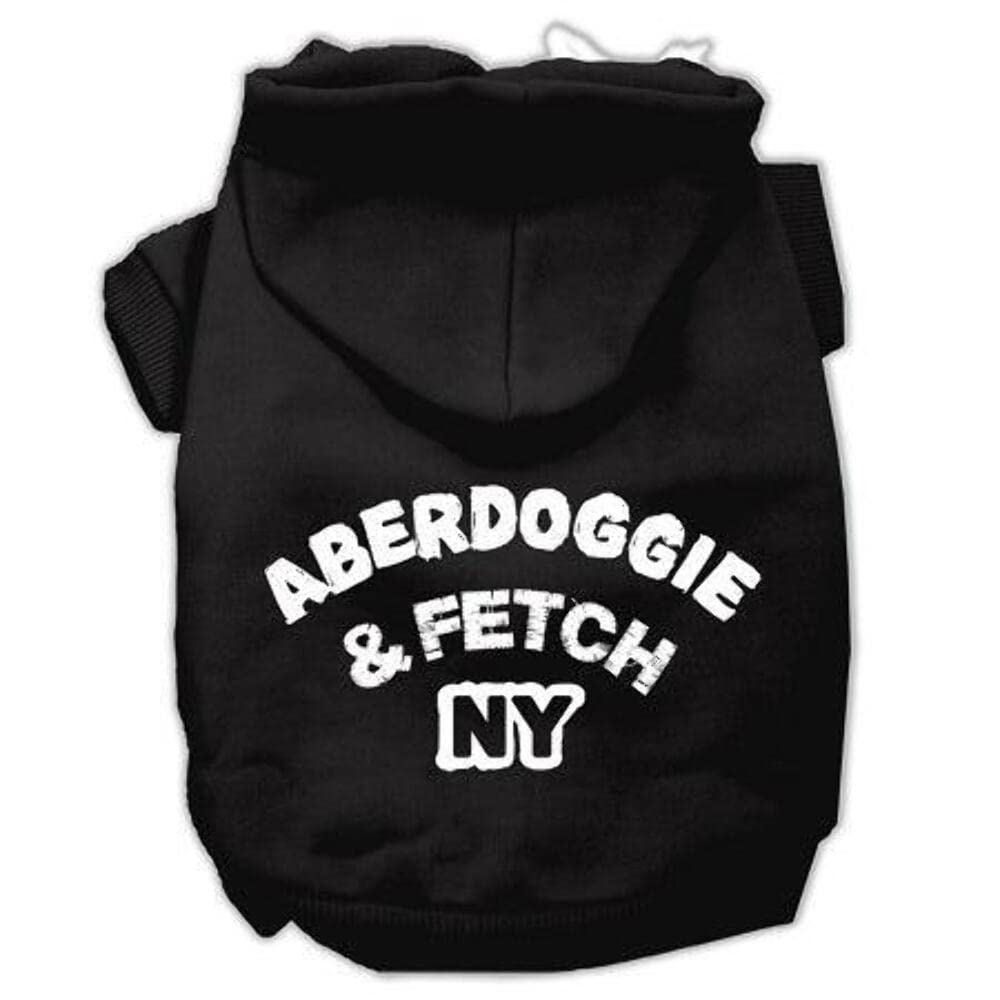 Mirage Pet Products 10&quot; Aberdoggie NY Screen Print Pet Hoodie, Small, Purple