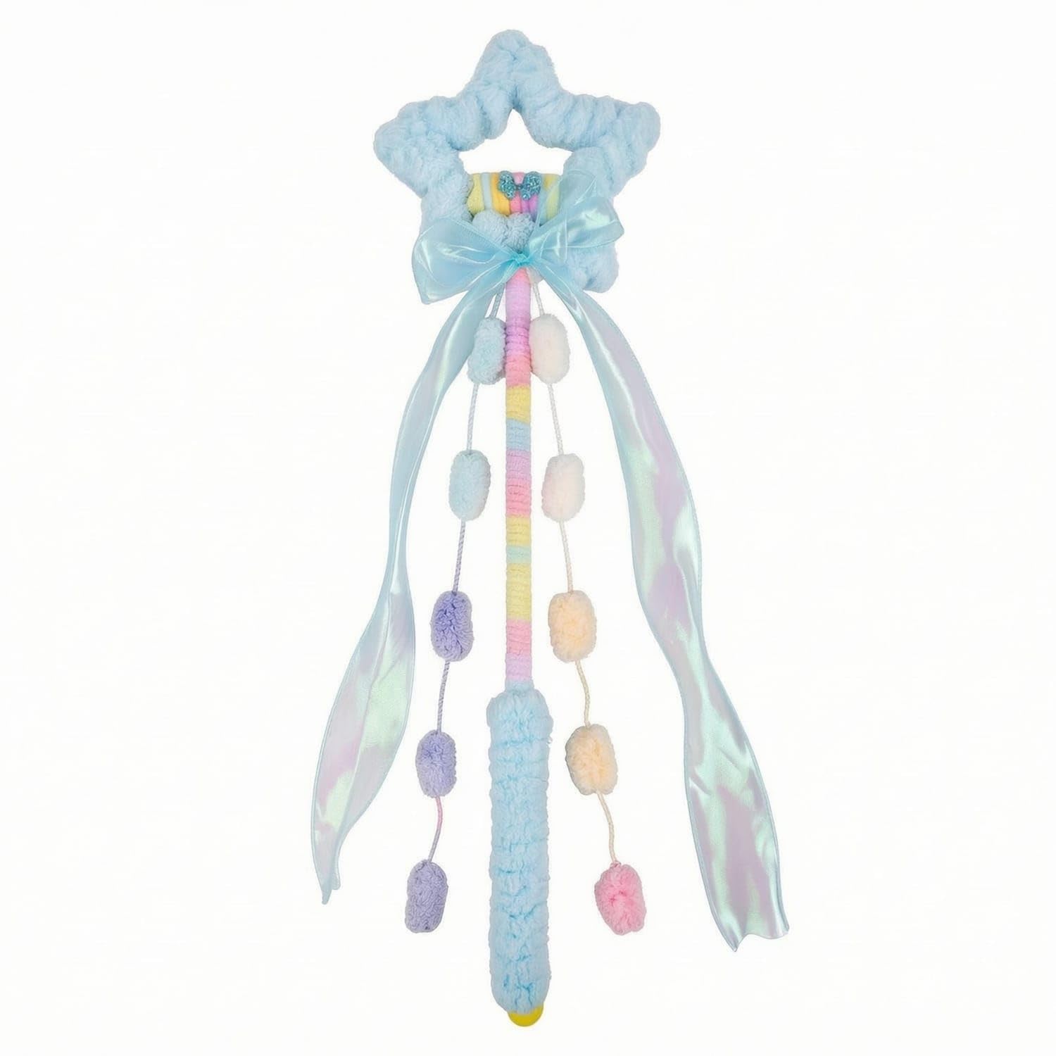 Ecomistiq Lightweight Feline Teaser Wand, Blue, Star