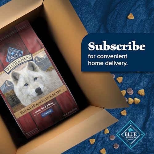 Blue Buffalo Wilderness Rocky Mountain Recipe High-Protein Senior Dry Dog Food, Made in The USA with Natural Ingredients Plus Wh
