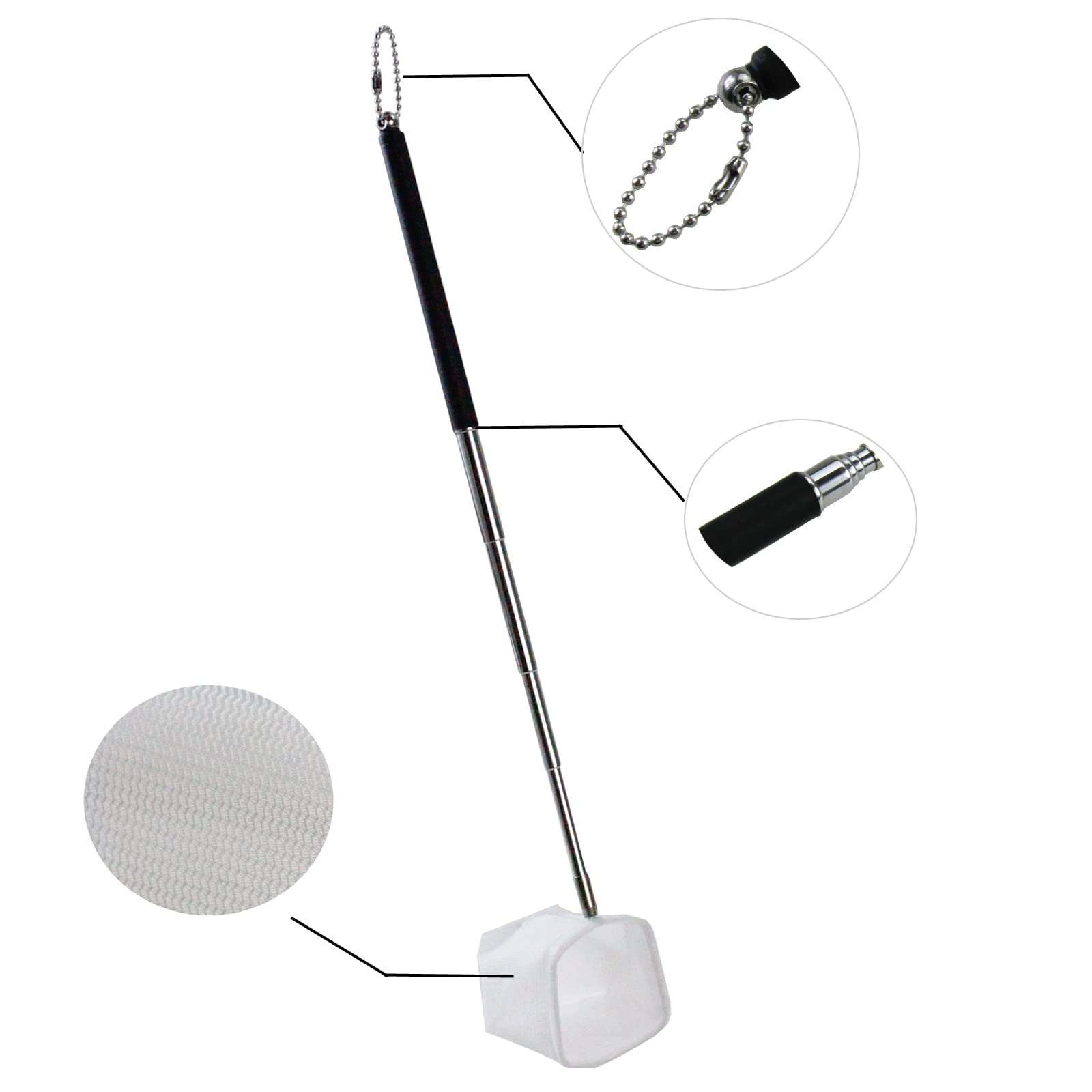 Aquaneat Aquarium Shrimp Net,Fish Net Aquarium Betta,Brine Shrimp Net With Extendable Handle (Square, 3 Inch)