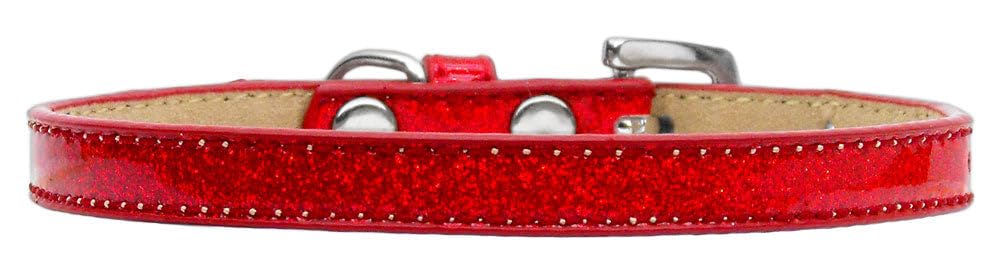 Mirage Pet Products Plain Ice Cream Dog Collar, Size 10, Red