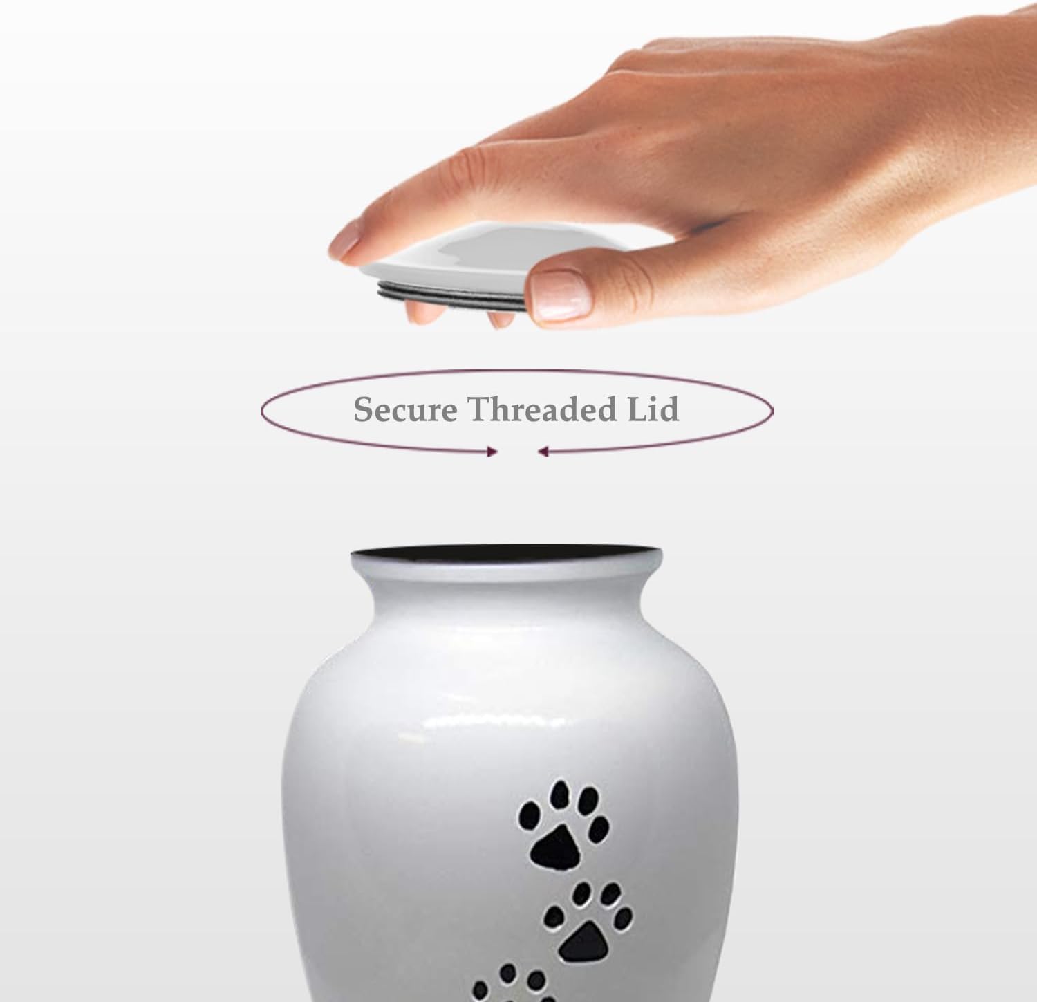 Trupoint Memorials Pet Urn For Dogs And Cats Ashes - A Loving Resting Place For Your Special Pet, Cat And Dog Urns For Ashes, Pet Cremation Urns – White, Small Pets Up To 17 Lbs