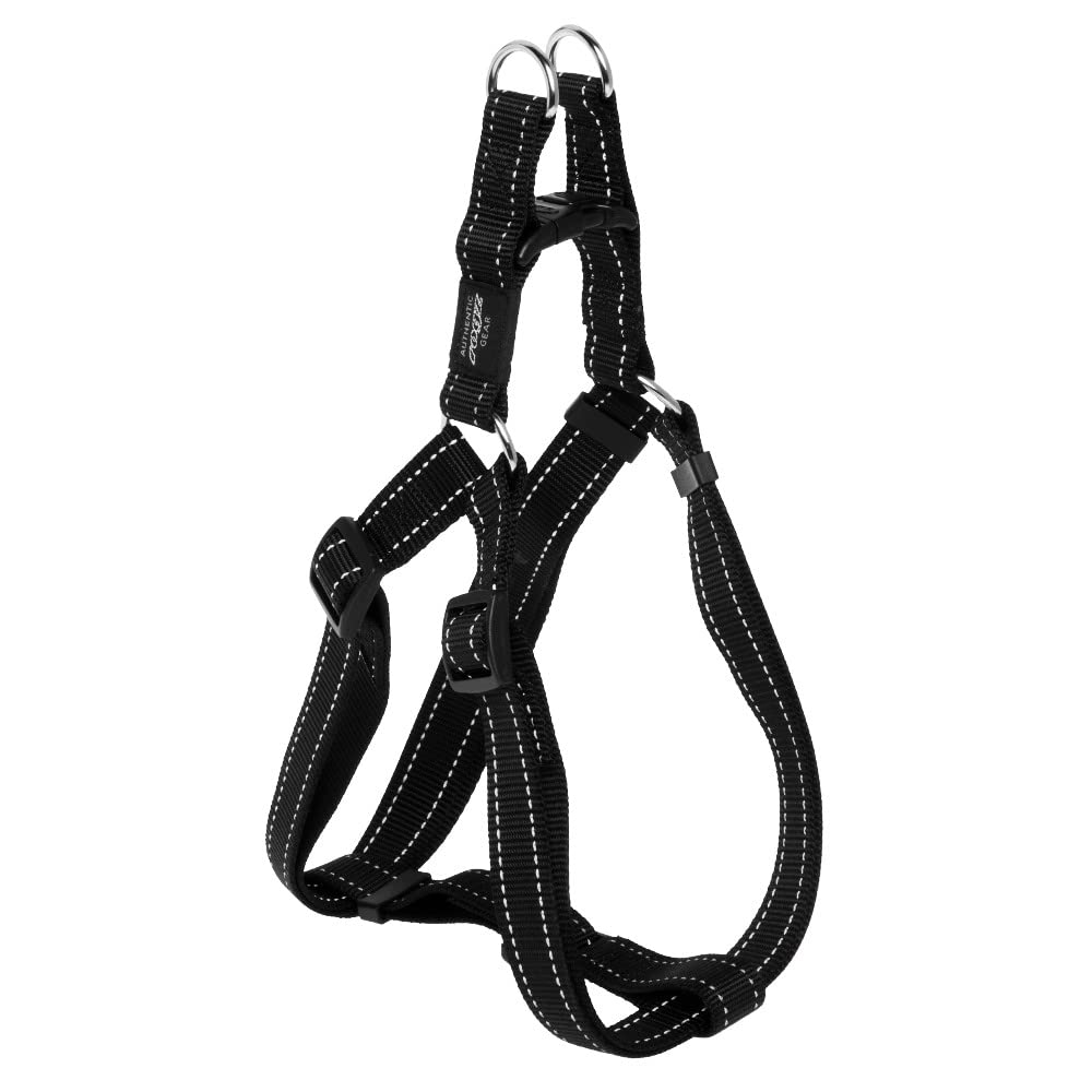 Reflective Adjustable Dog Step In Harness For Extra Large Dogs; Matching Collar And Leash Available, Black
