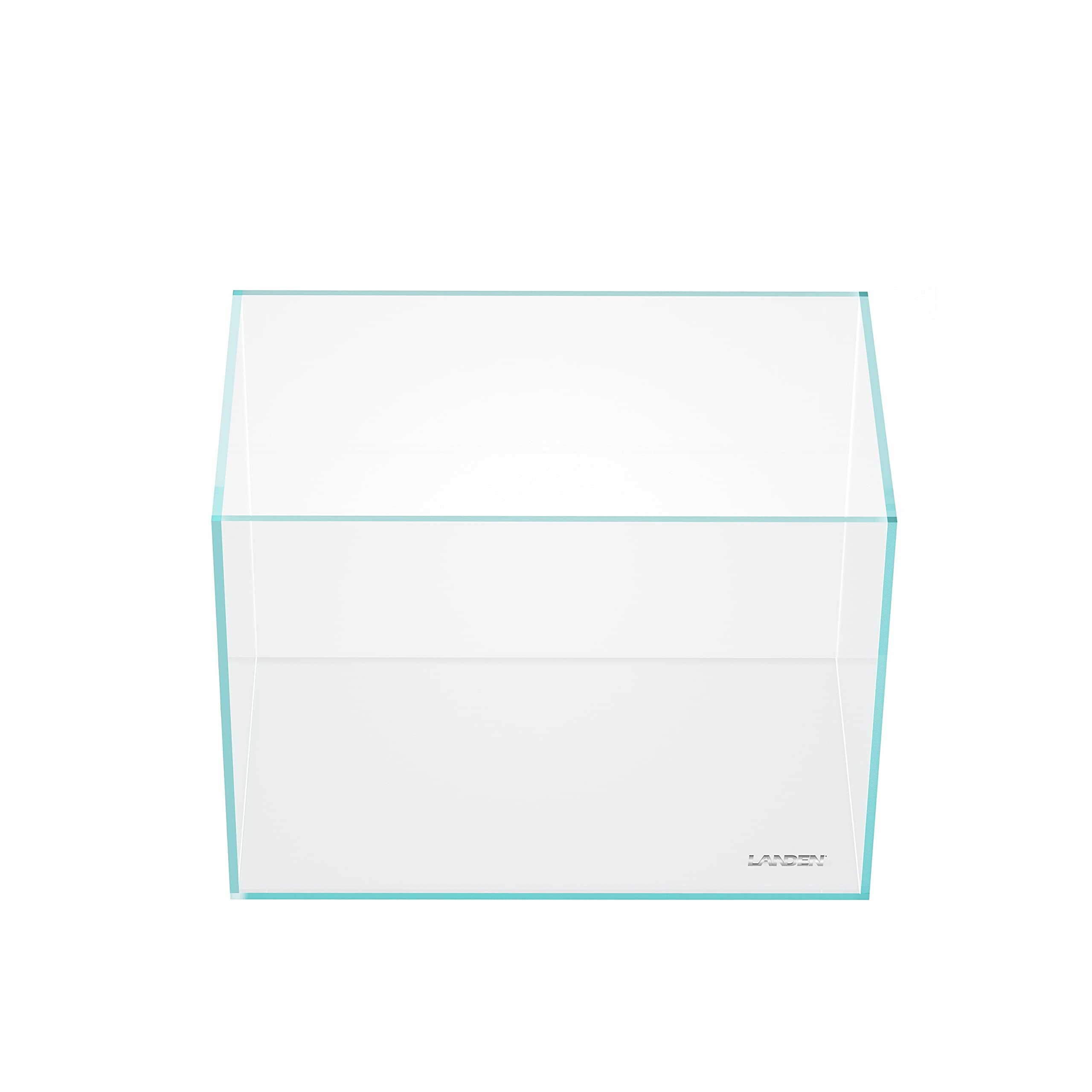 LANDEN 36N 5 Gallon Rimless Low Iron Aquarium Tank, 14.2'' W    8.7'' D    10.2'' H (36cm x 22cm x 26cm) 5mm Thickness with Blac
