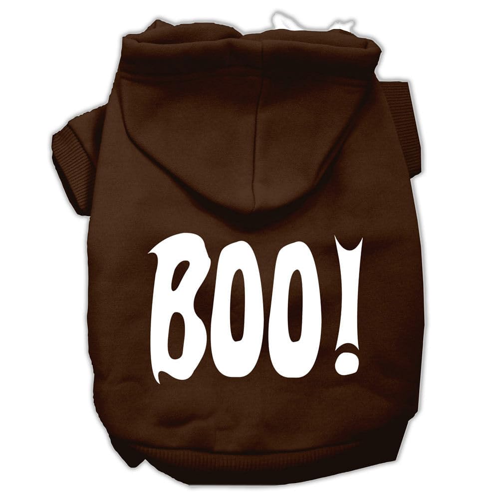 Mirage Pet Products Boo! Screen Print Pet Hoodies, 3X-Large, Brown