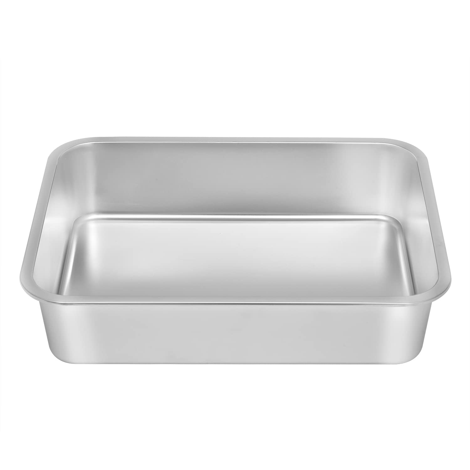 Kichwit Stainless Steel Cat Litter Box, Kitten Litter Tray, Metal Cat Litter Pan, Non Stick Smooth Surface, Easy To Clean (17.5' L X 13.5' W X 4' H)