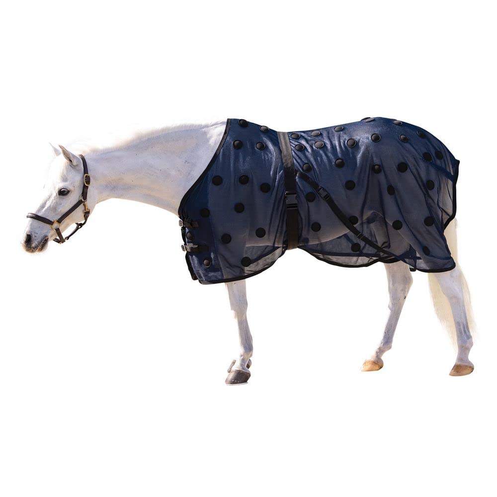 Dura-Tech Magnetic Therapy Pony Horse Sheet | Size Medium (54-58) | Color Navy | Horse Wellness Essential | Accelerates Healing 