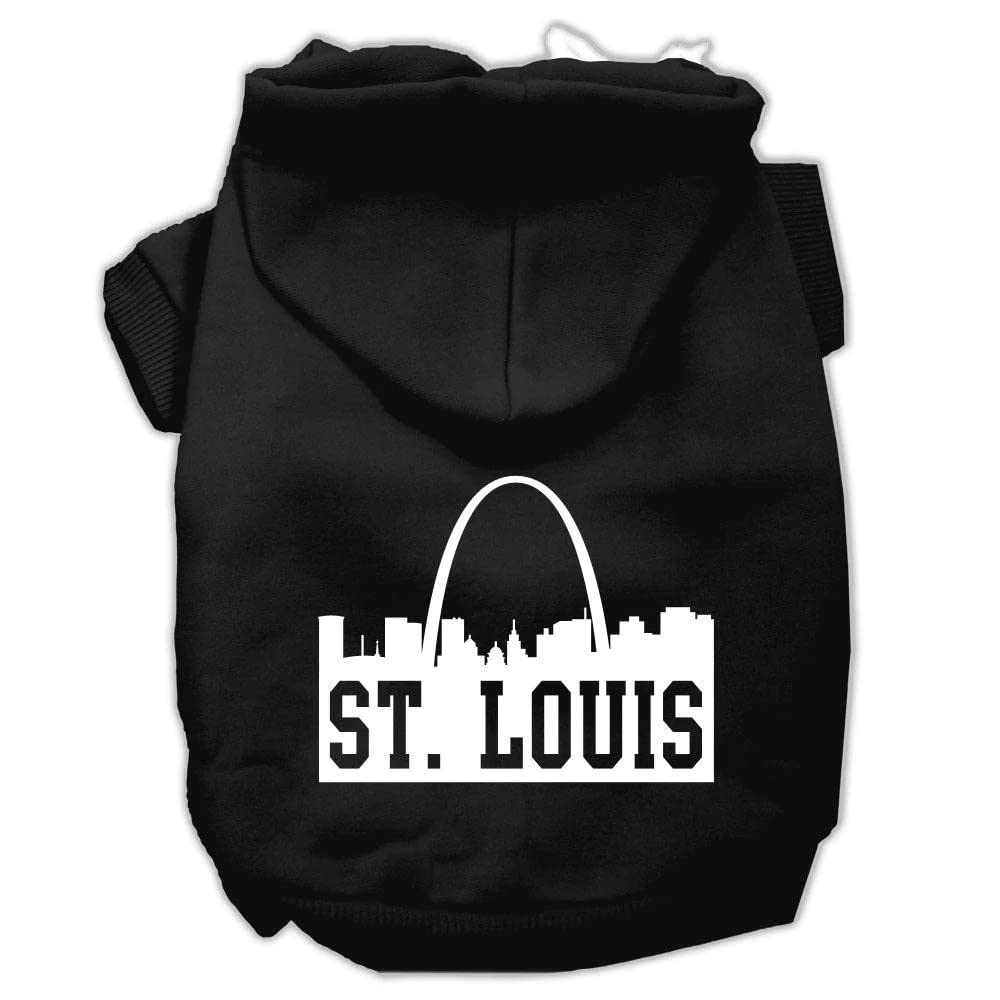 Pet Dog & Cat Hoodie Screen Printed, &quot;St. Louis Skyline&quot; Brown 3XL (25-35 lbs.)