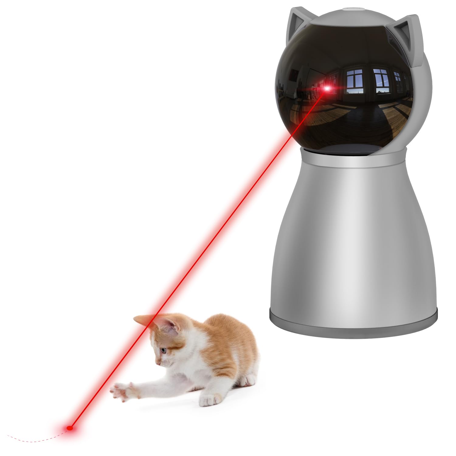 Yve Life Laser Cat Toys For Indoor Cats,The 4Th Generation Real Random Trajectory Motion Activated Rechargeable Automatic Cat La