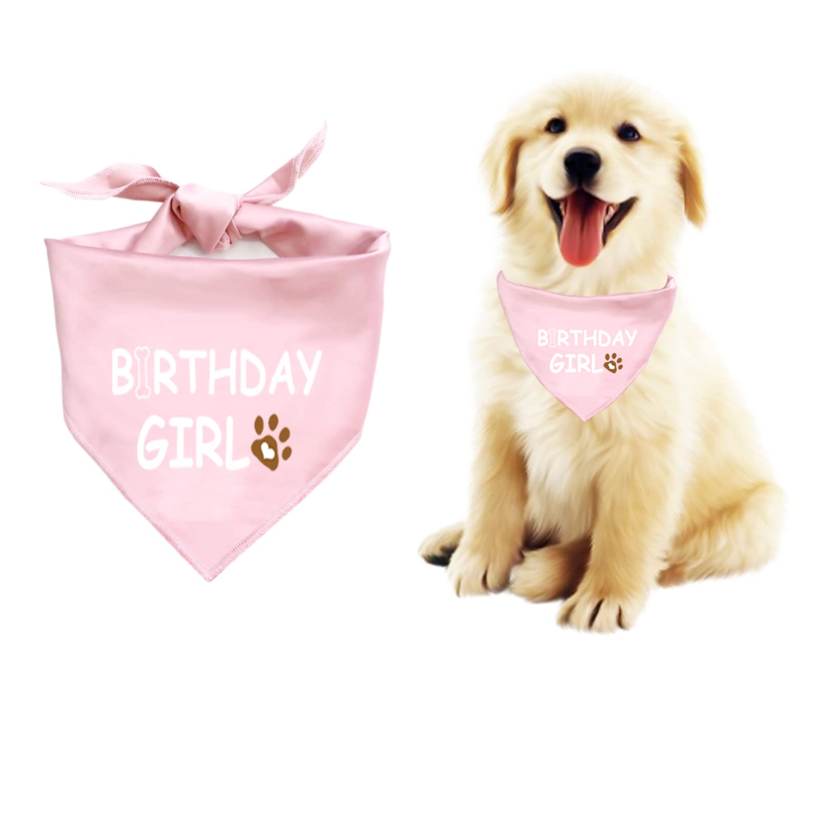 Dog Birthday Bandana Dog Birthday Boy Girl Dog Birthday Supplies For Small Medium Large Pet(Large)