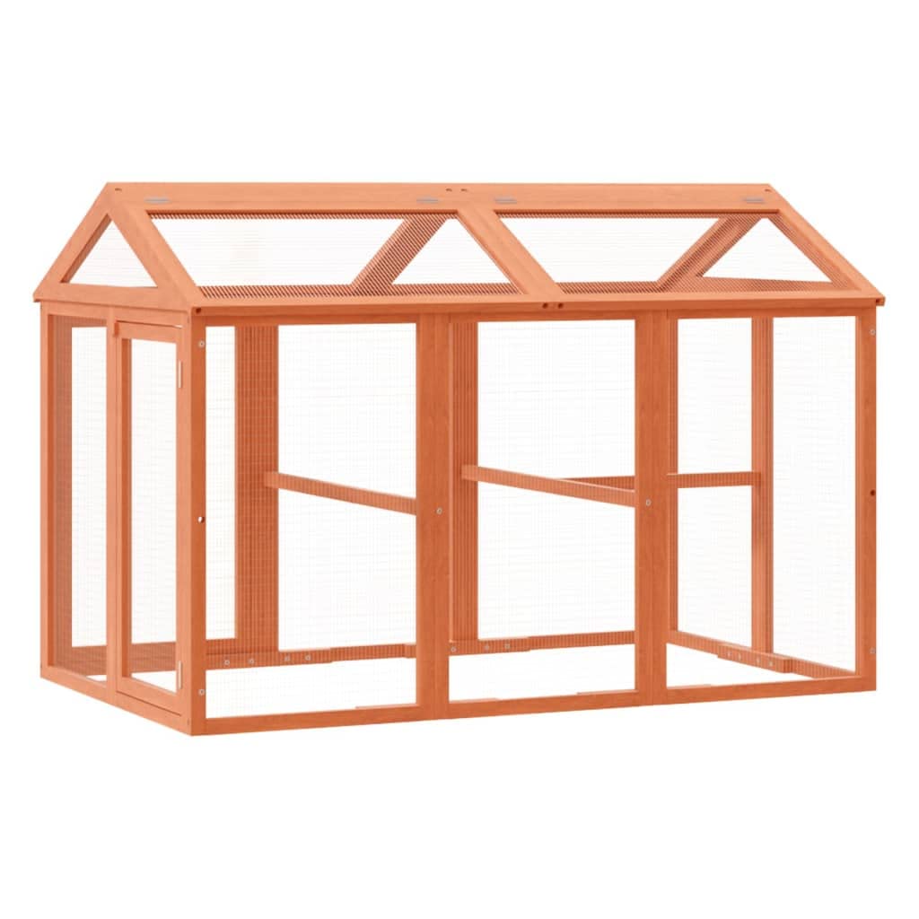 Vidaxl Small Animal House/Rabbit Hutch With Pine Wood And Wire Mesh - 55.5' L X 37' W X 40.9' H