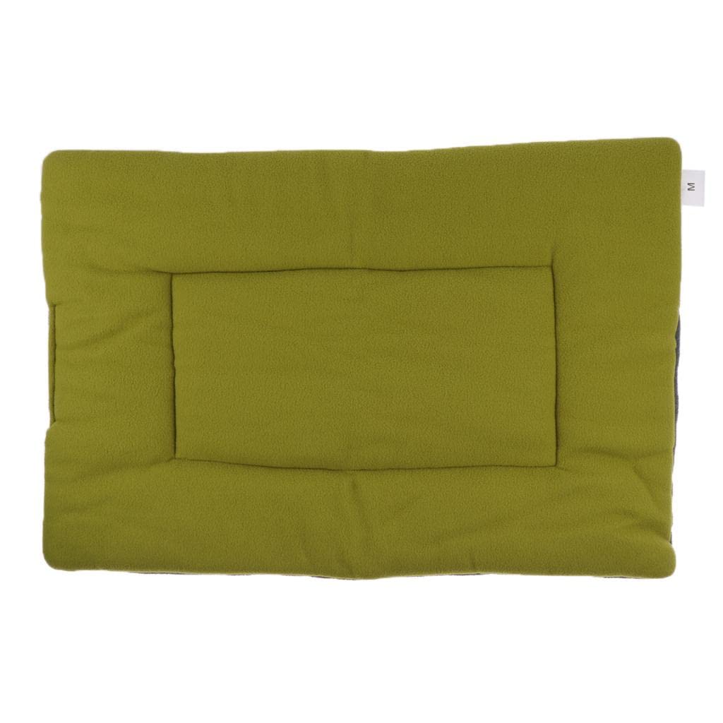 CALANDIS Warm Soft Pet Dog Puppy Cat Kennel Cage Pad Bed Cushion Fleece Mat Nest Green M | Pet Supplies | Dog Supplies | Blanket