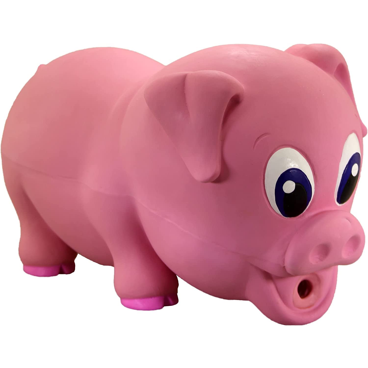Petsport Naturflex Pink Pig Dog Toy  Natural Rubber Latex Chew Toy For Puppies & Small Dogs | NonToxic Squeaky Play Toy For Sa