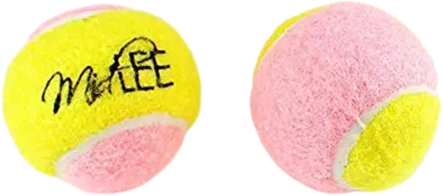 Midlee X-Small Dog Tennis Balls 1.5' Pack Of 12- Puppy Mini Fetch Pet Little Tennis Balls -Yellow/Pink