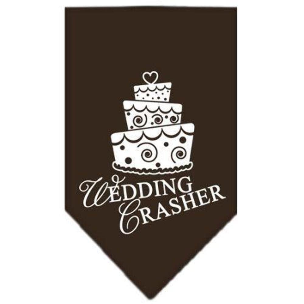 Mirage Pet Products Wedding Crasher Screen Print Bandana, Large, Cocoa