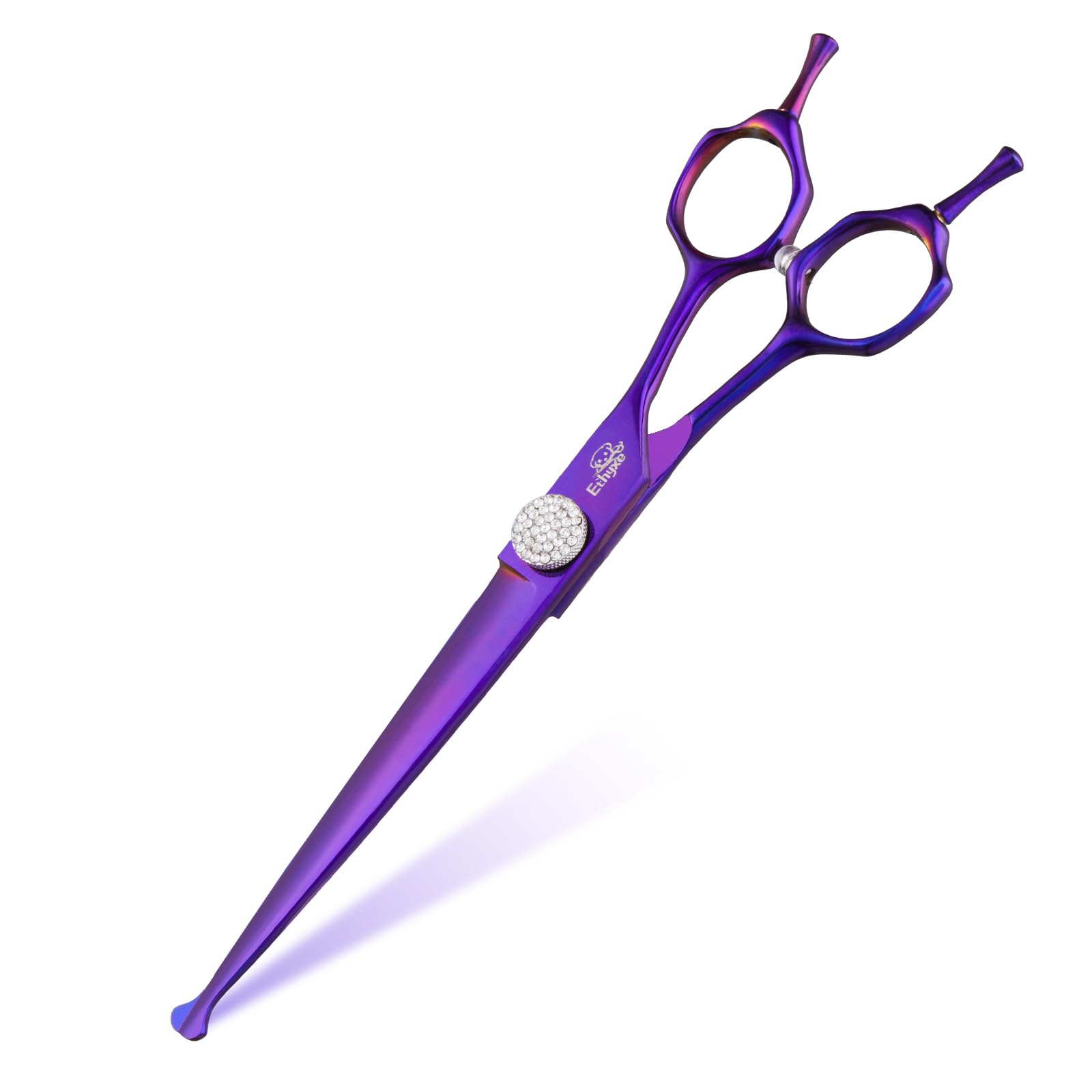 Ethyxe 7'' Straight Dog Grooming Scissors, Professional Pet Trimming Shears For Dogs And Cats, 440C Stainless Steel With Round T